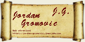Jordan Gromović vizit kartica